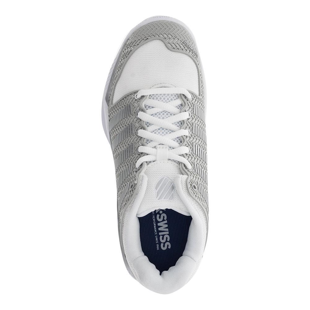 Women's HyperCourt Express Tennis Shoes White and Silver Footwear K-Swiss
