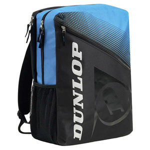 FX Club 1 Pack Tennis Backpack Black and Blue Bags Dunlop