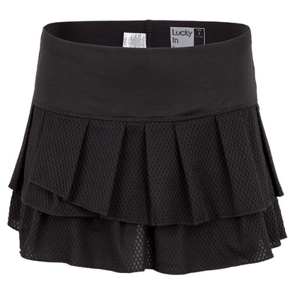 Women's Wavy Pleat Tier Tennis Skort Apparel Lucky In Love