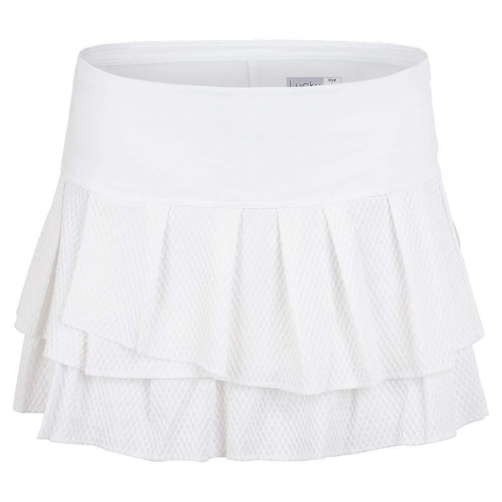 Women's Wavy Pleat Tier Tennis Skort Apparel Lucky In Love