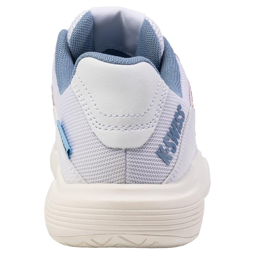Women`s Tura Team Pickleball Shoes White and Faded Denim Footwear K-Swiss