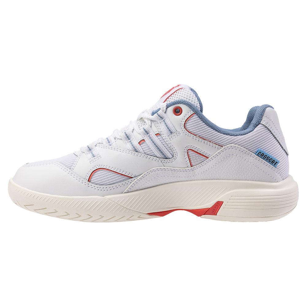 Women`s Tura Team Pickleball Shoes White and Faded Denim Footwear K-Swiss