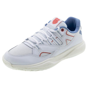 Women`s Tura Team Pickleball Shoes White and Faded Denim Footwear K-Swiss