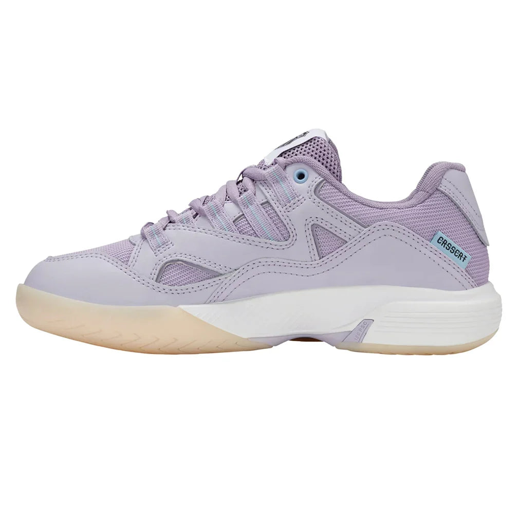 Women`s Tura Team Pickleball Shoes Thistle and Lavender Aura Footwear K-Swiss
