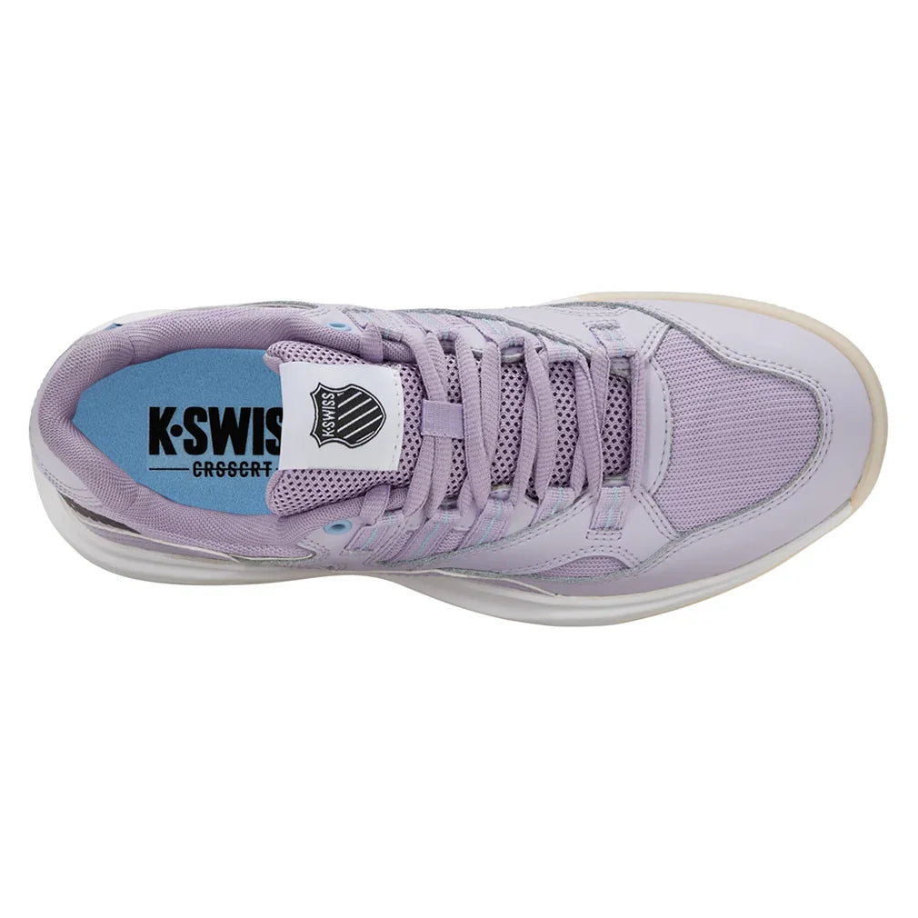 Women`s Tura Team Pickleball Shoes Thistle and Lavender Aura Footwear K-Swiss