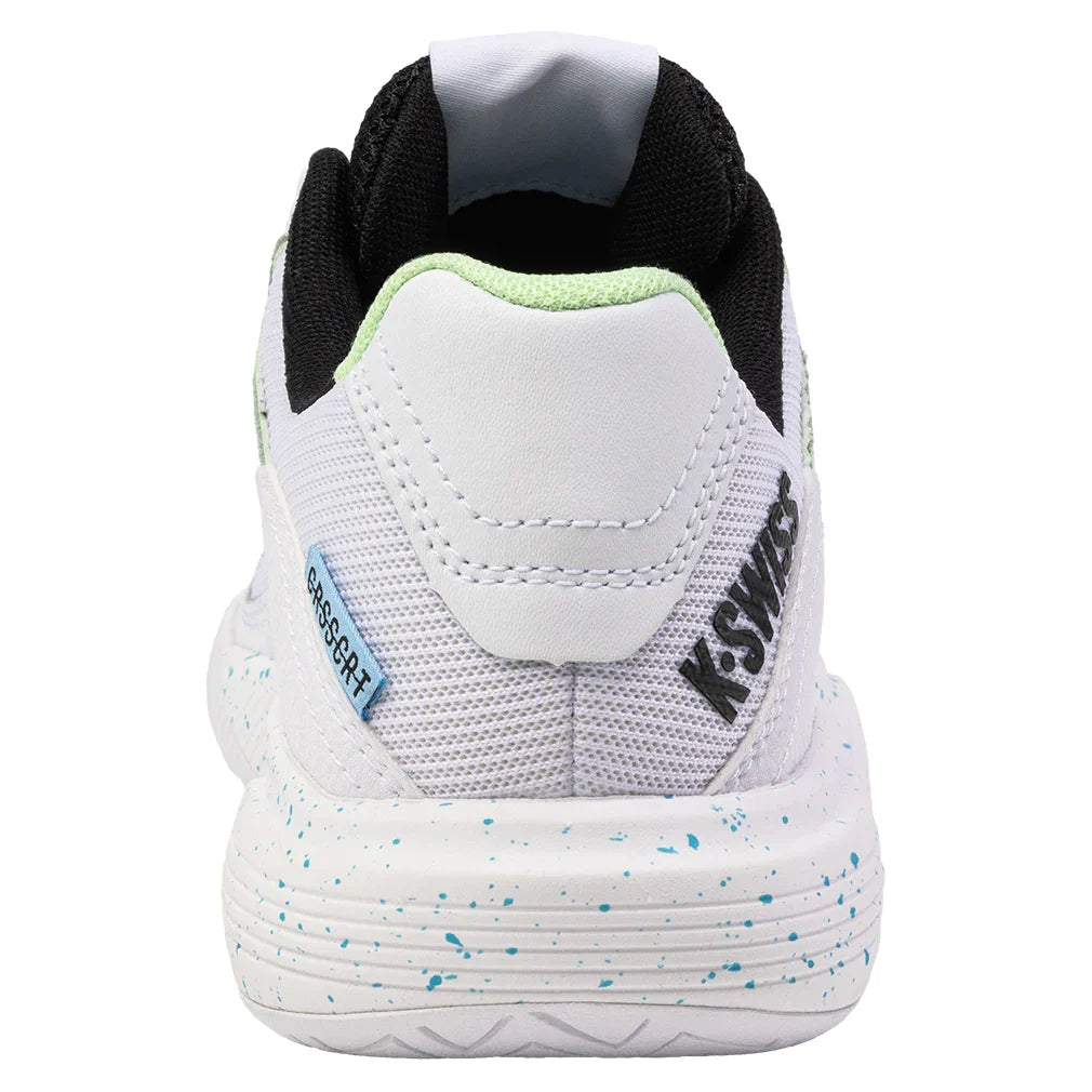 Women`s Tura Team Pickleball Shoes White and Paradise Green Footwear K-Swiss