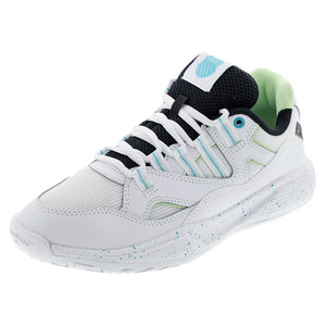 Women`s Tura Team Pickleball Shoes White and Paradise Green Footwear K-Swiss
