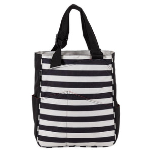 Women's Tennis Tote Stripes Black and Coconut Bags Maggiemather