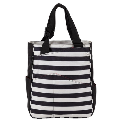 Women's Tennis Tote Stripes Black and Coconut Bags Maggiemather