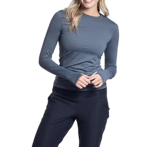 Women`s 24/7 Long Sleeve Tennis Crew Apparel BloqUV