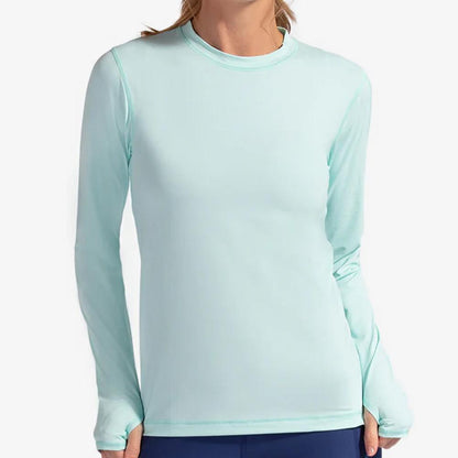 Women`s 24/7 Long Sleeve Tennis Crew Apparel BloqUV