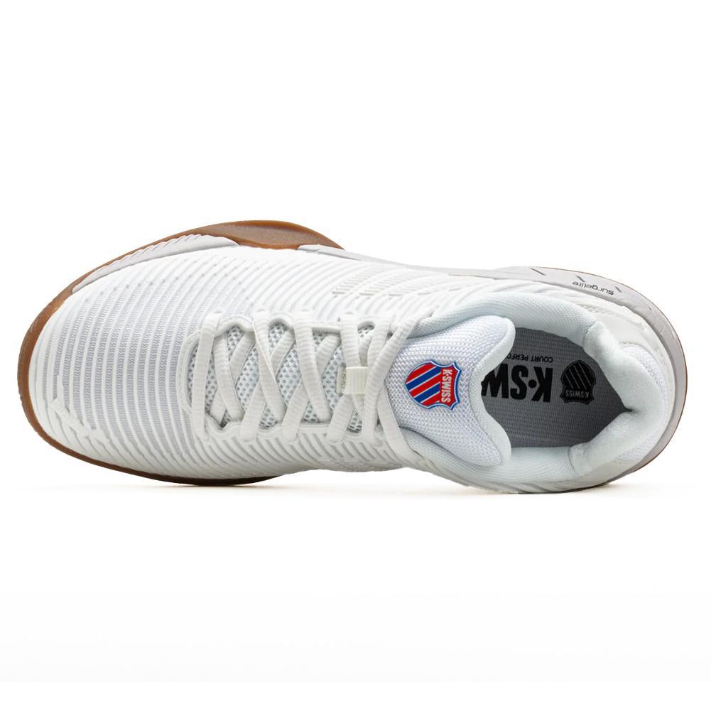 Women's Hypercourt Express 2 Indoor Pickleball Shoes Bright White and Gum Footwear K-Swiss