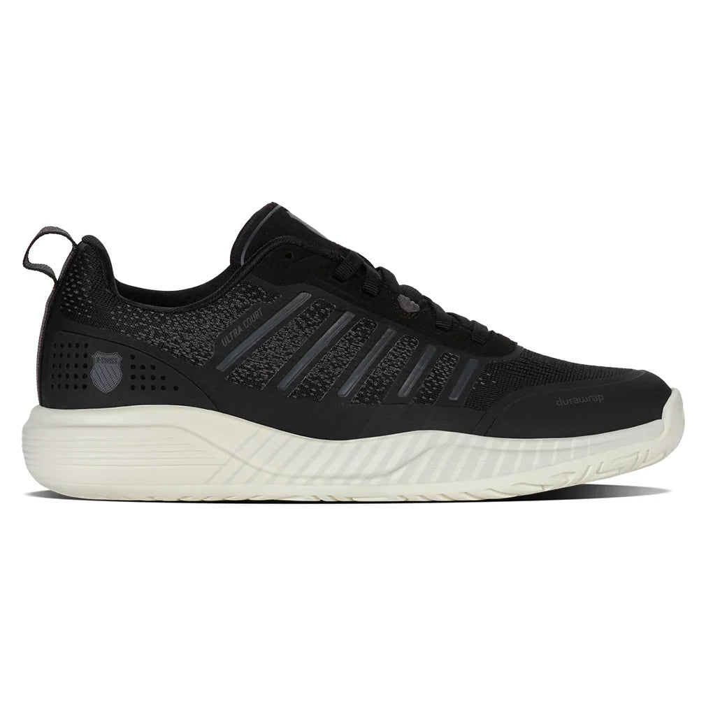 Women`s Ultra Court Pickleball Shoes Black and Snow White Footwear K-Swiss