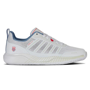 Women`s Ultra Court Pickleball Shoes White and Faded Denim Footwear K-Swiss