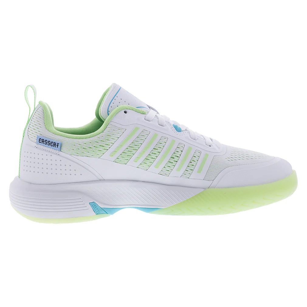 Women`s Ultra Court Pickleball Shoes Bit of Blue and Paradise Green Footwear K-Swiss