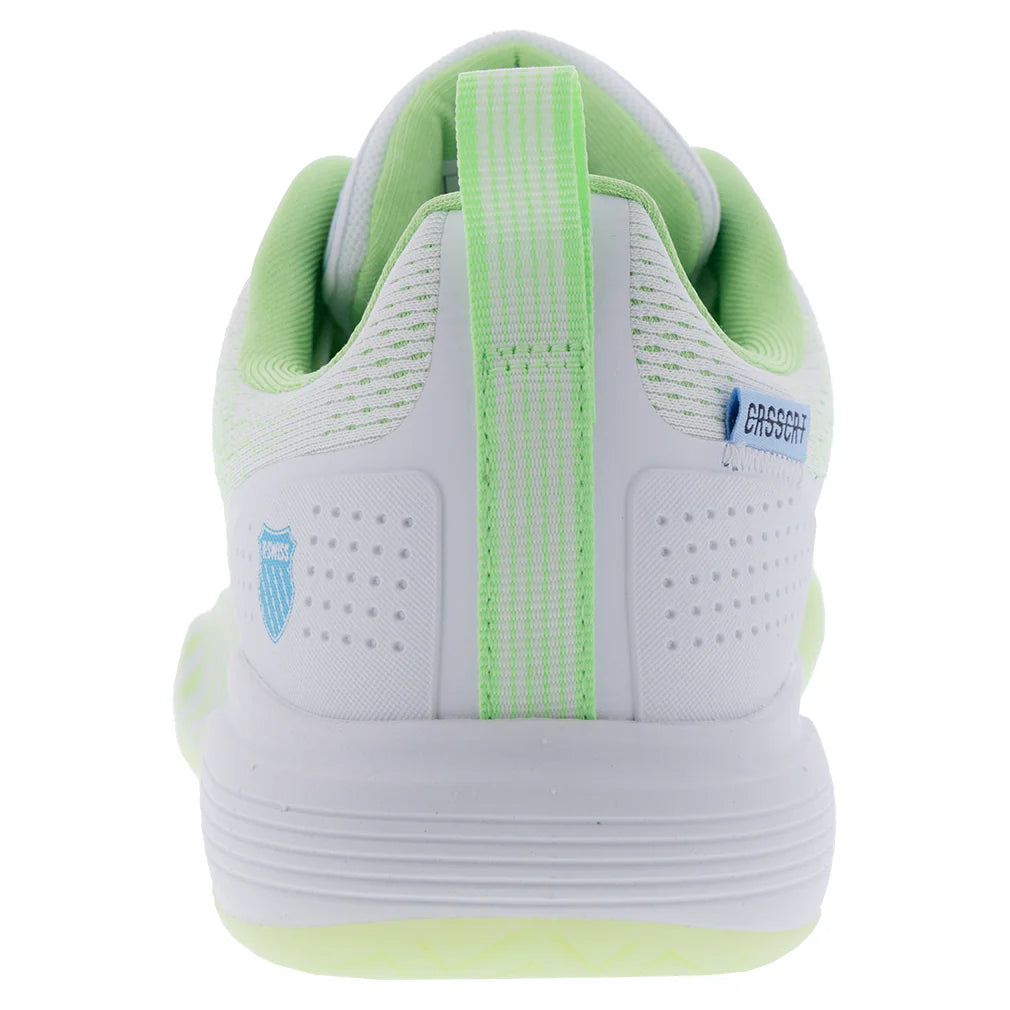 Women`s Ultra Court Pickleball Shoes Bit of Blue and Paradise Green Footwear K-Swiss