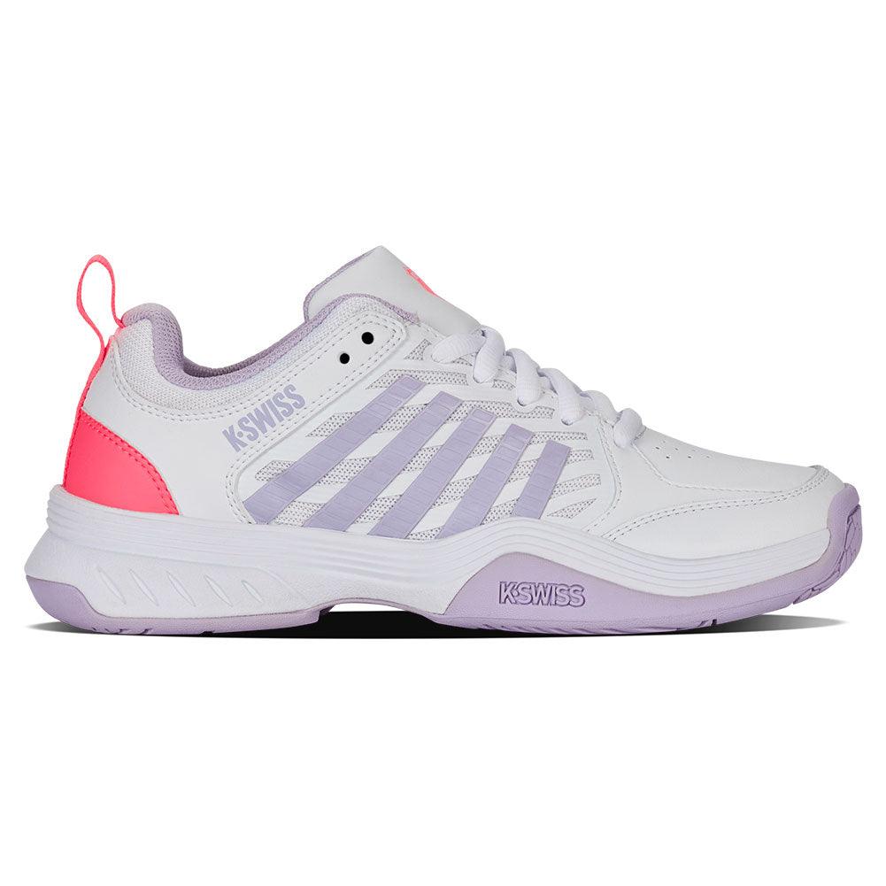 Women`s Court Express 2 Tennis Shoes White and Orchid Petal Footwear K-Swiss