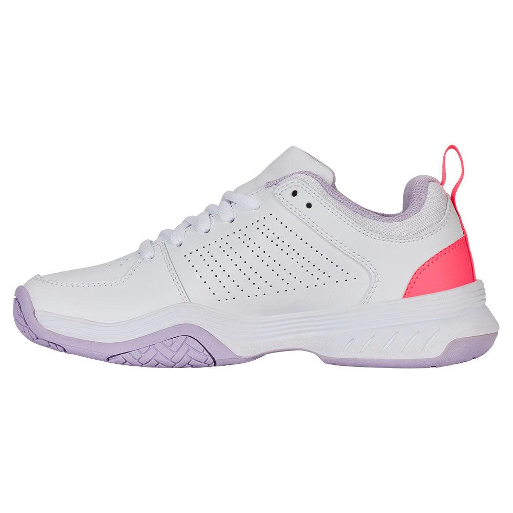 Women`s Court Express 2 Tennis Shoes White and Orchid Petal Footwear K-Swiss