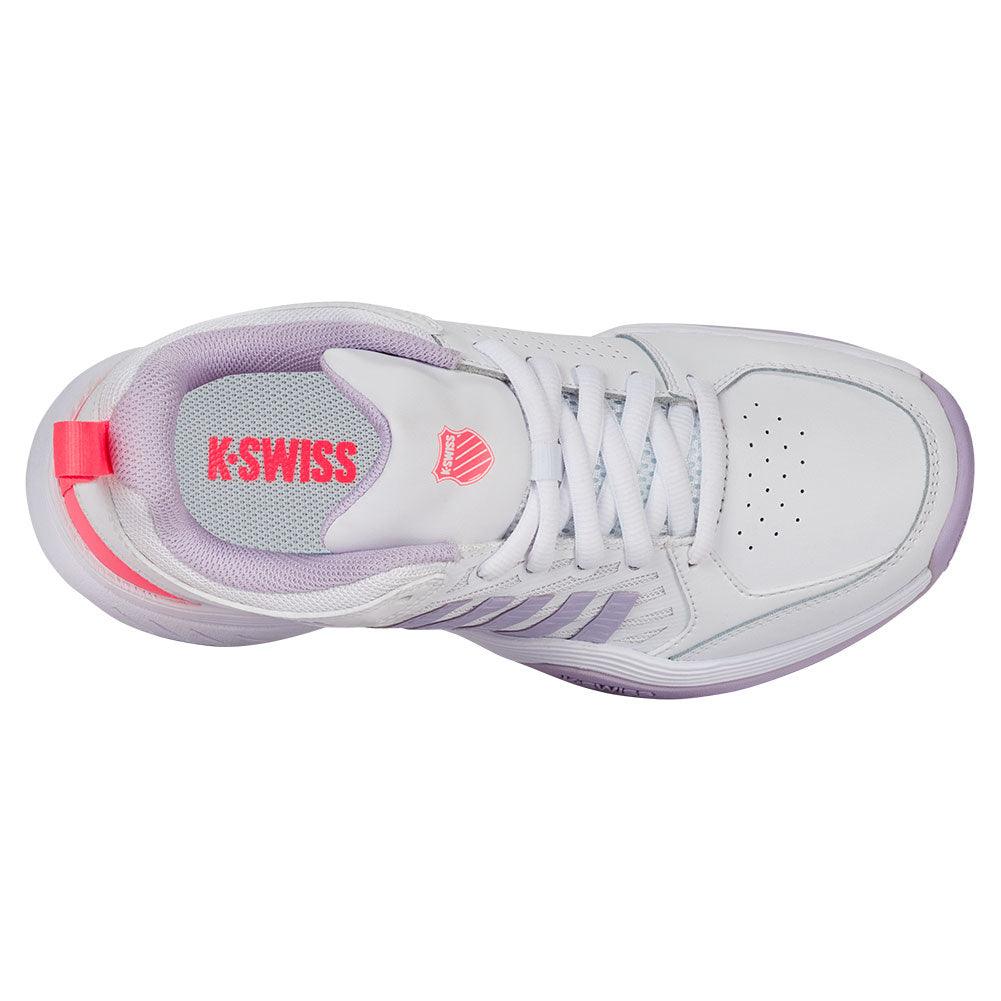 Women`s Court Express 2 Tennis Shoes White and Orchid Petal Footwear K-Swiss