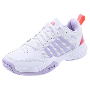 Women`s Court Express 2 Tennis Shoes White and Orchid Petal Footwear K-Swiss