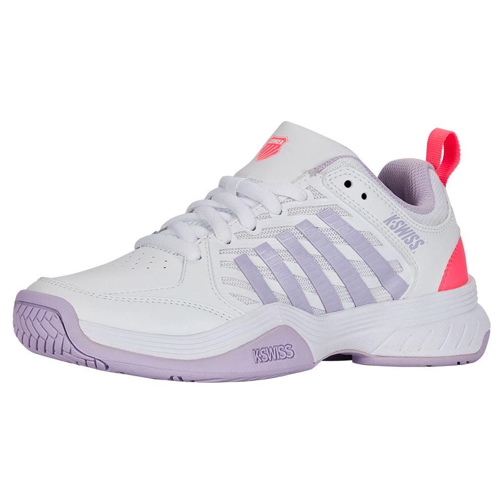 Women`s Court Express 2 Tennis Shoes White and Orchid Petal Footwear K-Swiss