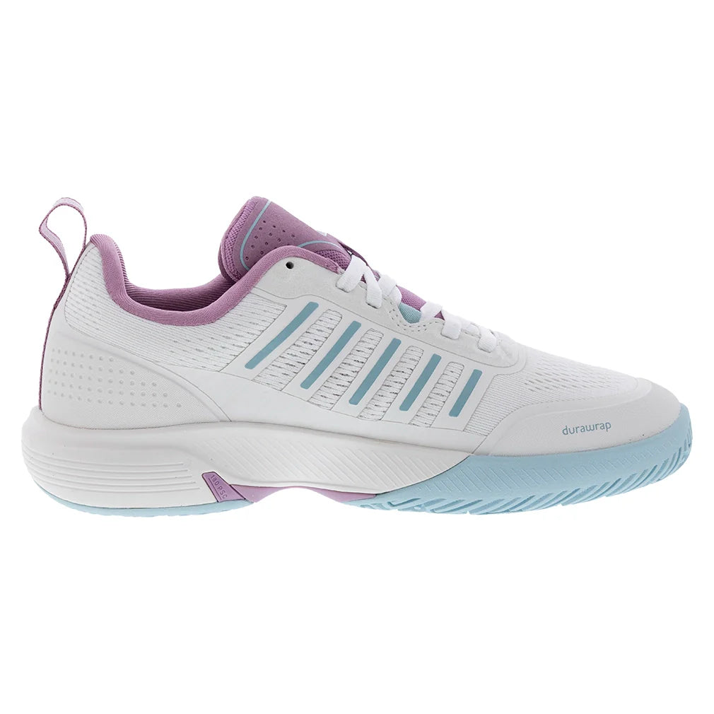 Women`s Ultra Court Padel Shoes White and Lilas Footwear K-Swiss