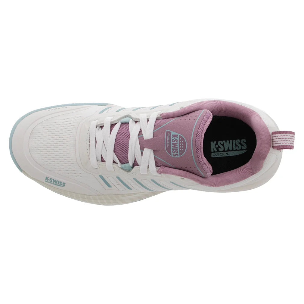 Women`s Ultra Court Padel Shoes White and Lilas Footwear K-Swiss