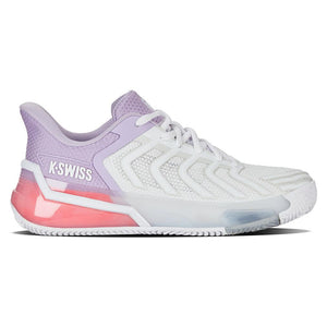 Women`s Ultrashot 4 Clay Tennis Shoes White and Orchid Petal Footwear K-Swiss