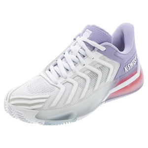 Women`s Ultrashot 4 Clay Tennis Shoes White and Orchid Petal Footwear K-Swiss