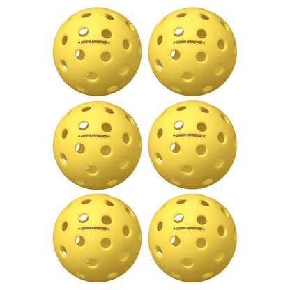 Fuse G2 Outdoor Pickleballs Yellow 6-Pack Balls Onix