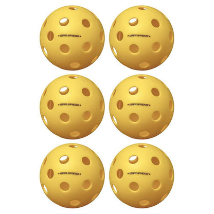 Fuse Indoor Pickleballs Yellow 6-Pack Balls Onix