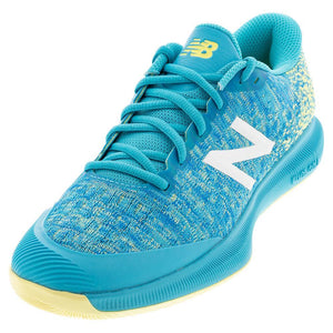 Women's FuelCell 996v4 B Width Tennis Shoes Virtual Sky and Lemon Haze Footwear New Balance