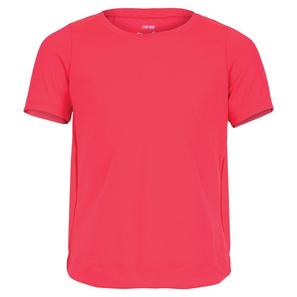 Girls' Dynamic High-Low Short Sleeve Tennis Top Apparel Lucky In Love