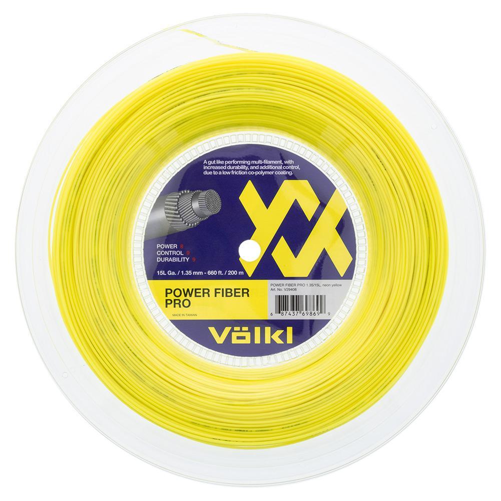 Power Fiber Pro 15L Tennis String Reel Neon Yellow Strings Volkl