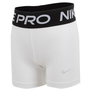 Girls' Pro Training Shorts White and Pure Platinum Apparel Nike