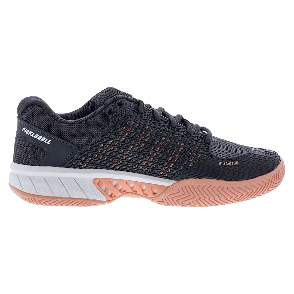 Women's Express Light Pickleball Shoes Asphalt and Steel Gray Footwear K-Swiss