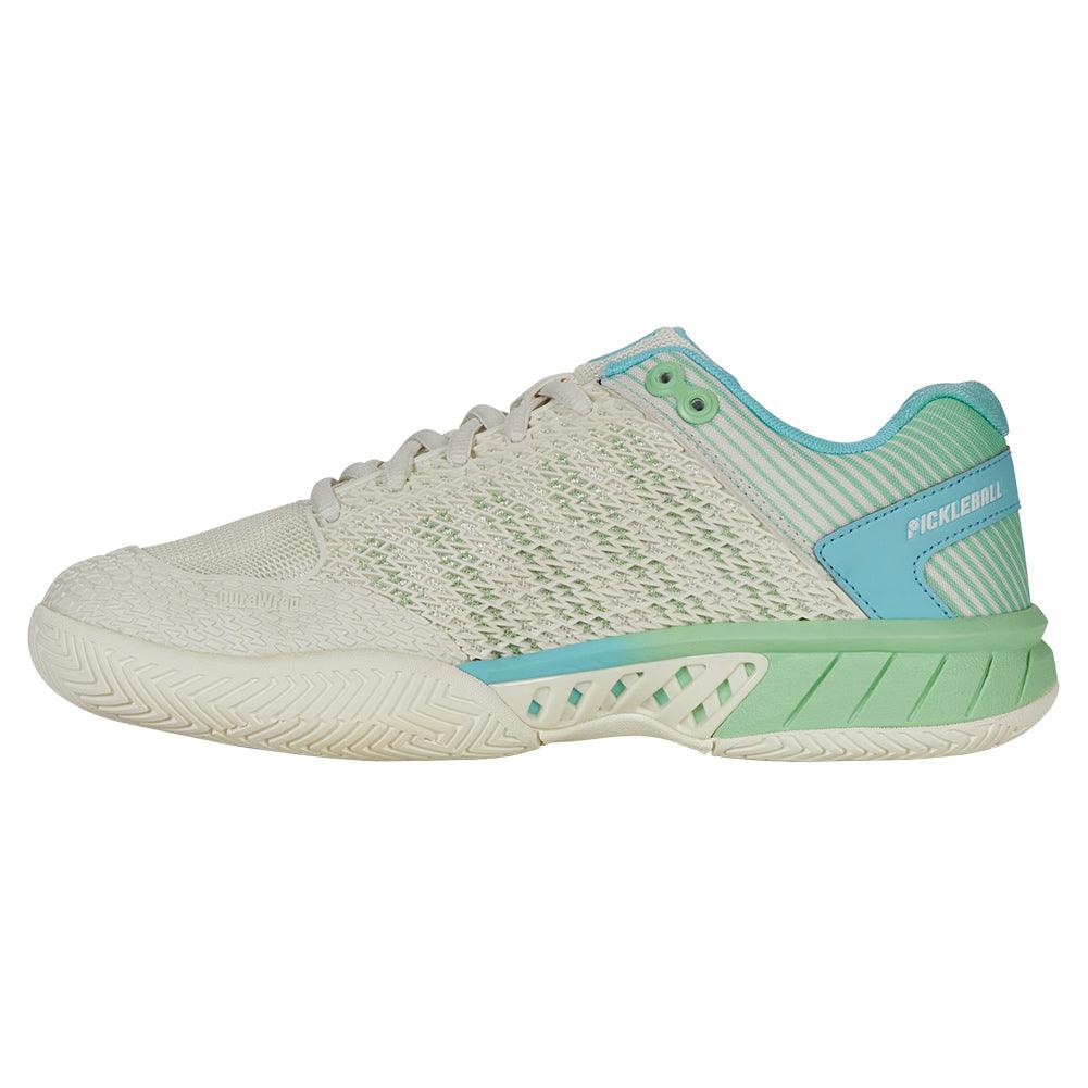 Women`s Express Light Pickleball Shoes Egret and Patina Green Footwear K-Swiss