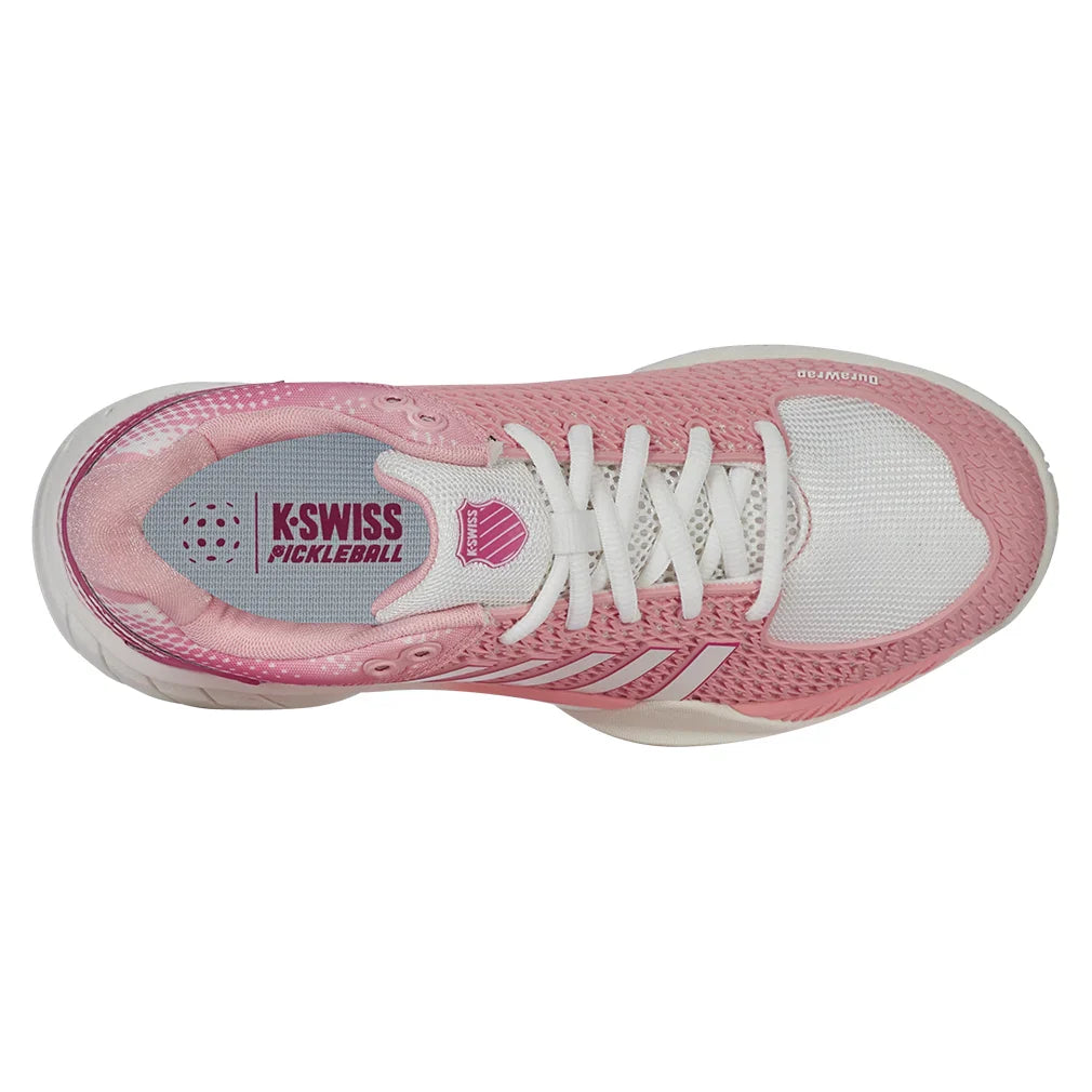 Women`s Express Light Pickleball Shoes Raspberry Sorbet and Cloud Dancer Footwear K-Swiss