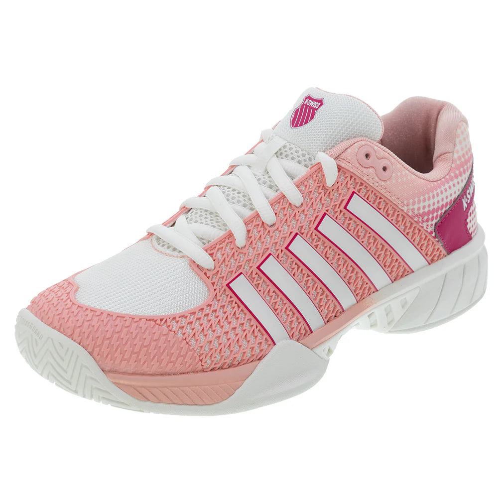 Women`s Express Light Pickleball Shoes Raspberry Sorbet and Cloud Dancer Footwear K-Swiss