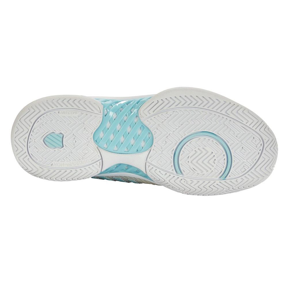 Women's Hypercourt Express 2 White and Blue Glow Footwear K-Swiss