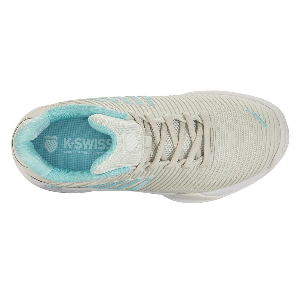 Women's Hypercourt Express 2 White and Blue Glow Footwear K-Swiss