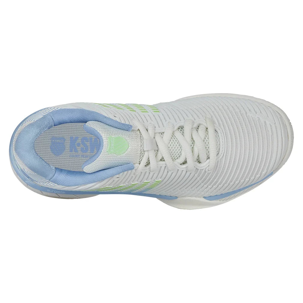 Women`s Hypercourt Express 2 Tennis Shoes Lucent White and Dutch Canal Footwear K-Swiss