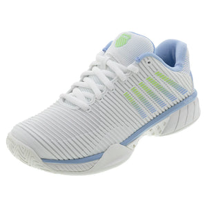 Women`s Hypercourt Express 2 Tennis Shoes Lucent White and Dutch Canal Footwear K-Swiss