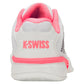 Women`s Hypercourt Express 2 D Width Tennis Shoes White and Neon Pastel Pink Footwear K-Swiss
