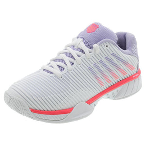 Women`s Hypercourt Express 2 Wide Tennis Shoes White and Orchid Petal Footwear K-Swiss