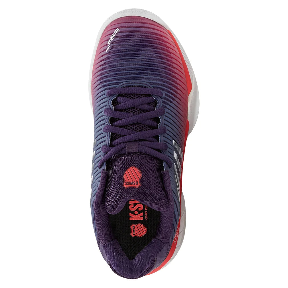Women`s Hypercourt Express 2 Tennis Shoes Purple Plumeria and White Footwear K-Swiss