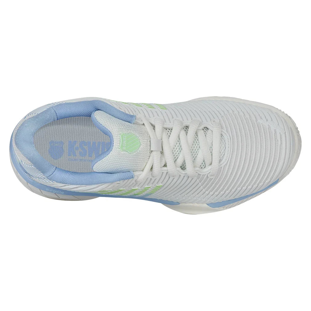 Women`s Hypercourt Express 2 Clay Tennis Shoes Lucent White and Dutch Canal Footwear K-Swiss
