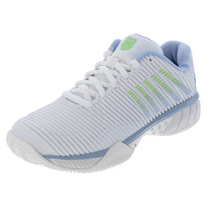 Women`s Hypercourt Express 2 Clay Tennis Shoes Lucent White and Dutch Canal Footwear K-Swiss