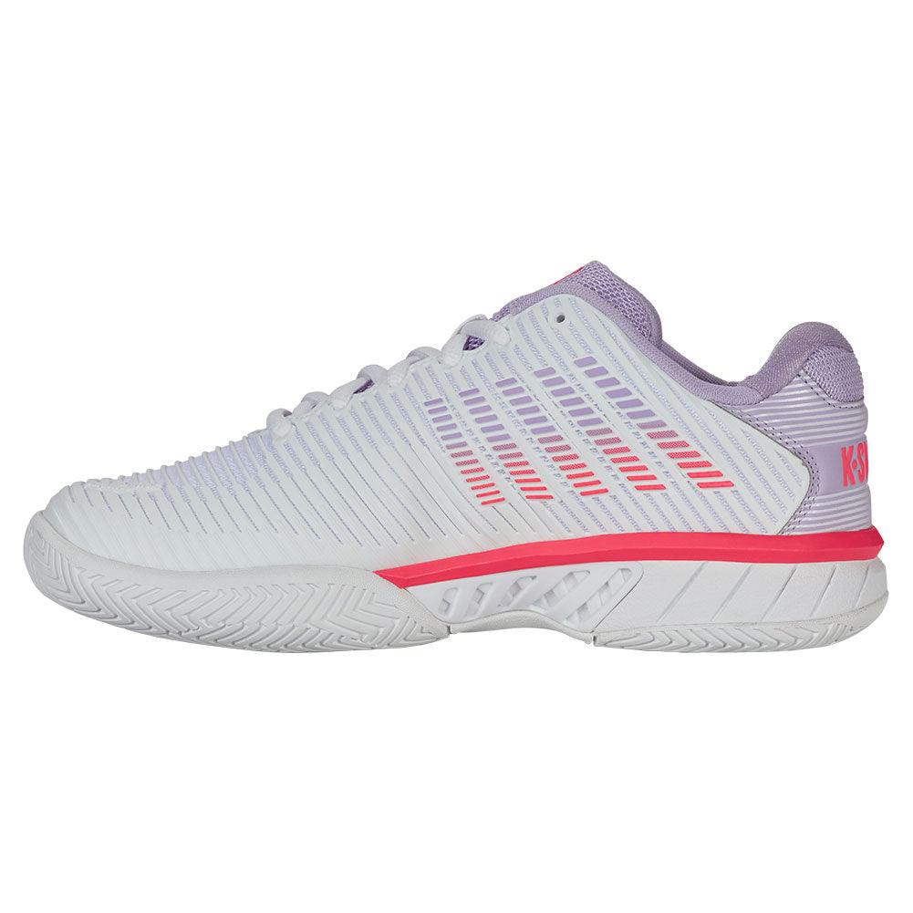 Women`s Hypercourt Express 2 Wide Tennis Shoes White and Orchid Petal Footwear K-Swiss