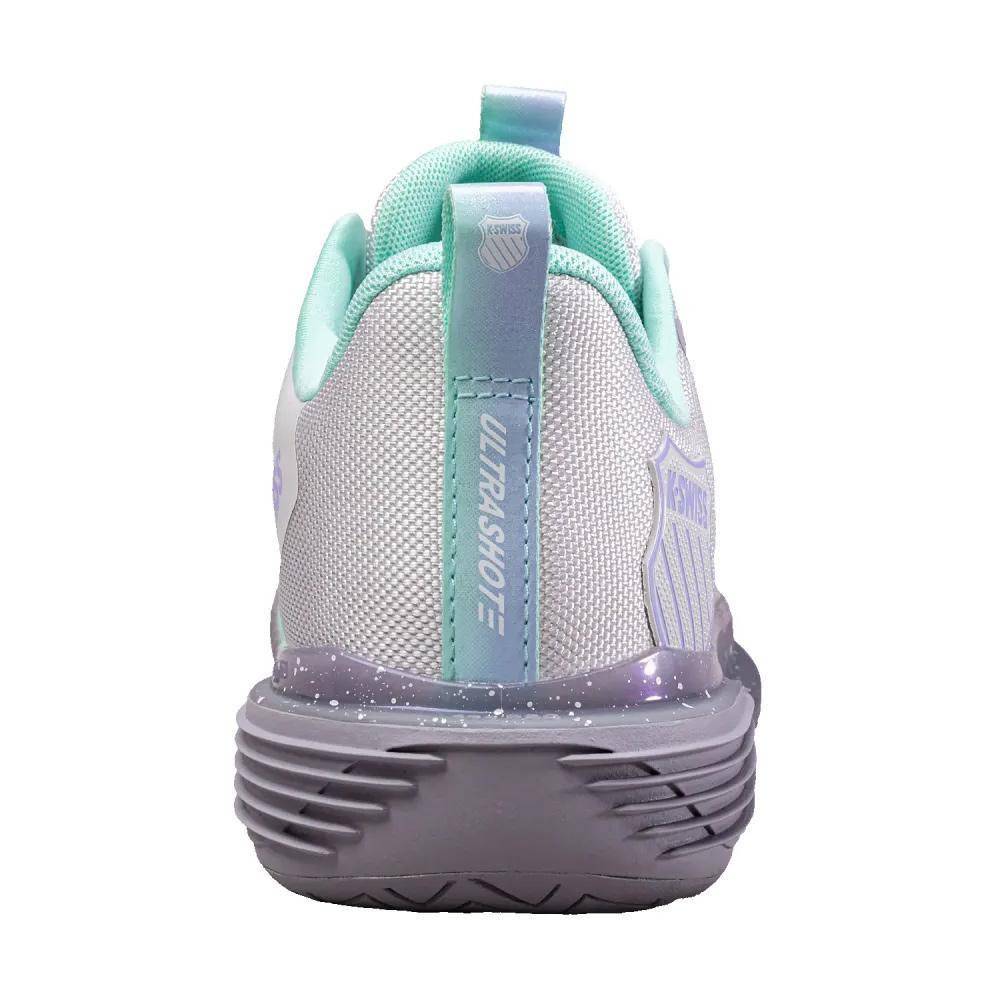 Women`s Ultrashot 3 Tennis Shoes Nimbus Cloud and Lilac Gray Footwear K-Swiss